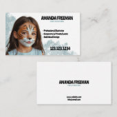 Stilvolle Bilder in Blau und Weiß Visitenkarte (Vorne/Hinten)