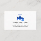 Stilvolle Bilderrahmen Silver Plumbing Icons Visitenkarte (Rückseite)