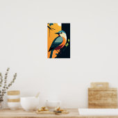 Stilvolle Bird Art Collection Poster (Küche)