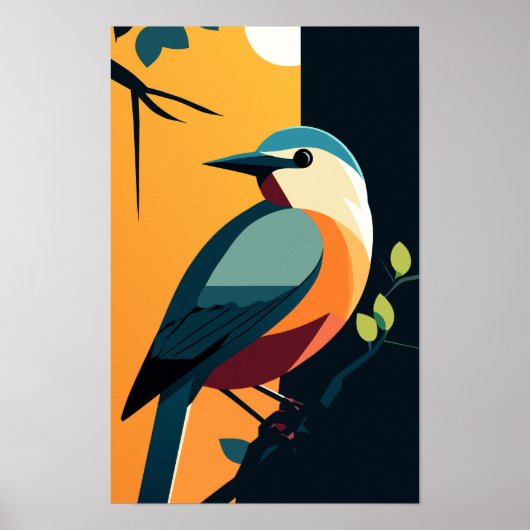 Stilvolle Bird Art Collection Poster (Vorne)