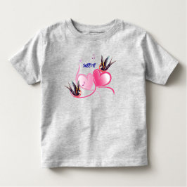 Stilvolle Birds Herz-Liebe Kleinkind T-shirt