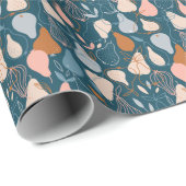 Stilvolle Birne: Skandinavisches dunkles Muster Geschenkpapier (Rolleneckpunkt)