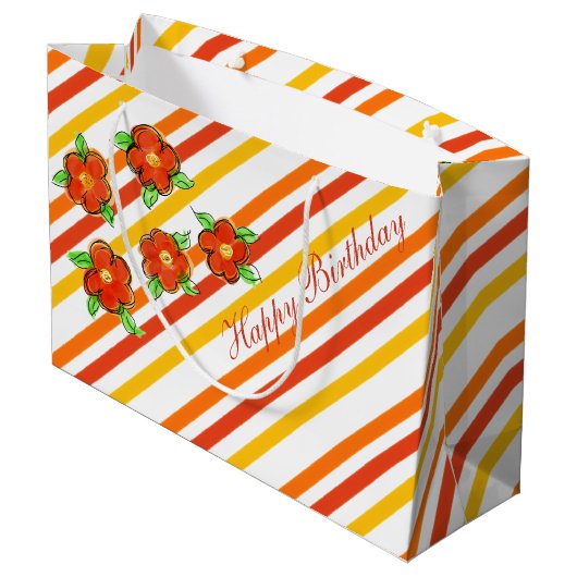 Stilvolle Birthday Bag Große Geschenktüte (Rückseite Schrägansicht)