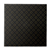 Stilvolle Black and Gold Diamond Tile Fliese (Vorderseite)
