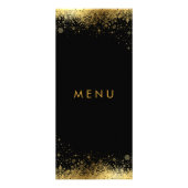 Stilvolle Black and Gold Snowflakes - Menü (Vorne)
