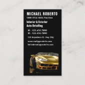 Stilvolle Black and Golden Automotive Business Car Visitenkarte (Vorderseite)