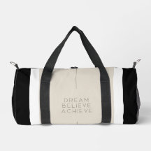 Stilvolle Black Beige Zitat Traum glauben erreiche