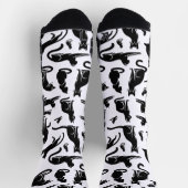 Stilvolle Black Cat Silhouette Socks Socken (Oben)