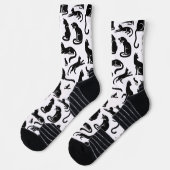 Stilvolle Black Cat Silhouette Socks Socken (Links)