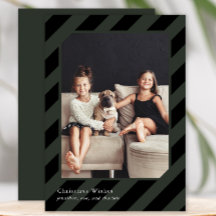 Stilvolle Black Christmas Streifen Einfaches Foto