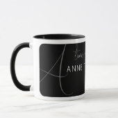 Stilvolle Black Coffee Tasse Personalisiert mit Na (Links)