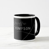 Stilvolle Black Coffee Tasse Personalisiert mit Na (VorderseiteRechts)