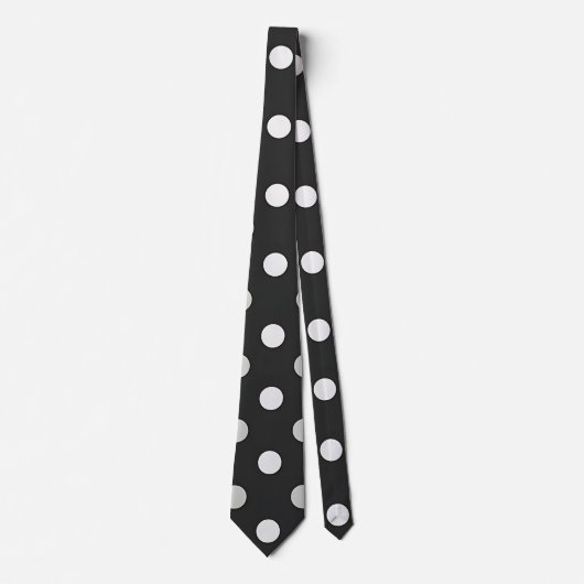 Stilvolle Black Dot Neck Krawatte (Vorderseite)