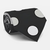 Stilvolle Black Dot Neck Krawatte (Gerollt)
