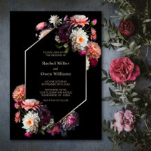 Stilvolle Black Floral Wedding