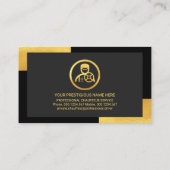 Stilvolle Black Gold Corners Driving Visitenkarte (Rückseite)