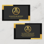 Stilvolle Black Gold Corners Driving Visitenkarte (Vorne/Hinten)