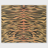 Stilvolle Black Gold Tiger Animal Print Geschenkpapier (Flach)