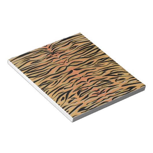 Stilvolle Black Gold Tiger Animal Print Notizblock (angewinkelt)