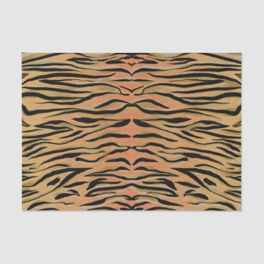 Stilvolle Black Gold Tiger Animal Print Seidenpapier (Vorderseite)