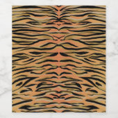 Stilvolle Black Gold Tiger Animal Print Weinetikett (Einzelnes Label)