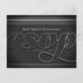 Stilvolle Black Gray Silver UAWG Postcard Einladungspostkarte (Vorderseite)