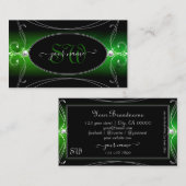 Stilvolle Black Green Verziert Sparkle Jewels Init Visitenkarte (Vorne/Hinten)