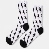Stilvolle Black Horse Pattern Crew Socks Socken (Linkes Detail)