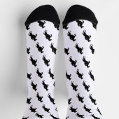 Stilvolle Black Horse Pattern Crew Socks Socken (Oben)