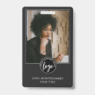 Stilvolle Black ID Card Modernes Minimalistisches  Ausweis