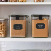 Stilvolle Black Kitchen Pantry Food Storage Labels
