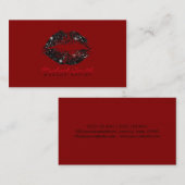 Stilvolle Black Lips Makeup Artist #12 Visitenkarte (Vorne/Hinten)