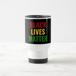 Stilvolle BLACK LIVES MATTER Name Monogram Reisebecher