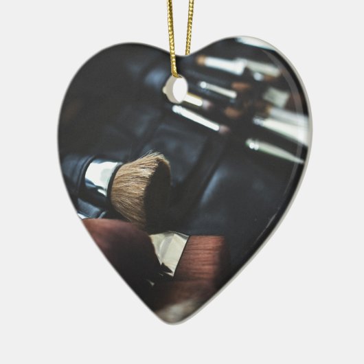 Stilvolle Black Makeup Artist Keramikornament (Links)