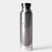 Stilvolle Black Modern Golf Ball Monogram Trinkflasche (Links)