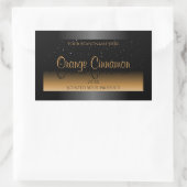 Stilvolle Black Orange Product Labels Soft Glitzer Rechteckiger Aufkleber (Tasche)