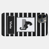 Stilvolle Black Panther Cat White Moderne Case-Mate iPhone Hülle (Rückseite (Horizontal))