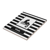 Stilvolle Black Panther Cat White Moderne Fliese (Seite)