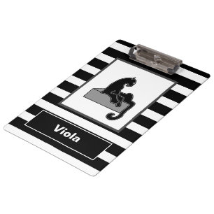 Stilvolle Black Panther Cat White Moderne Klemmbrett