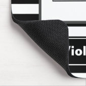 Stilvolle Black Panther Cat White Moderne Mousepad (Ecke)