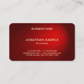 Stilvolle Black Red Damask Luxus Charming Rounded Visitenkarte (Rückseite)
