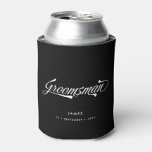 Stilvolle Black Retro Typografy Trauzeuge Hochzeit