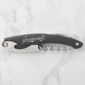 Stilvolle Black Retro Typografy Trauzeuge Hochzeit Kellnermesser (Vorderseite)