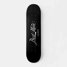 Stilvolle Black Retro Typografy Trauzeuge Trauzeug Skateboard