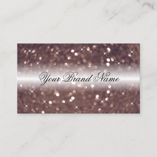 Stilvolle Black Rose Gold Sparkling Glitzer Luxus Visitenkarte (Vorderseite)