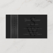 Stilvolle Black Snake Dunkelgrau gefärbt und Initi Visitenkarte (Rückseite)