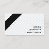 Stilvolle Black Stripe Klempner Business Card Visitenkarte (Rückseite)