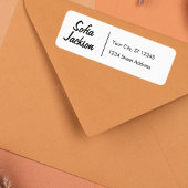 Stilvolle Black Typografy Name Rücksendeadresse