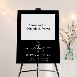 Stilvolle Black Wedding Selfie Frame - Cut-Out Fot