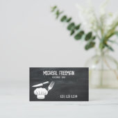 Stilvolle Black & White Chalk Board Persönlicher K Visitenkarte (Stehend Vorderseite)